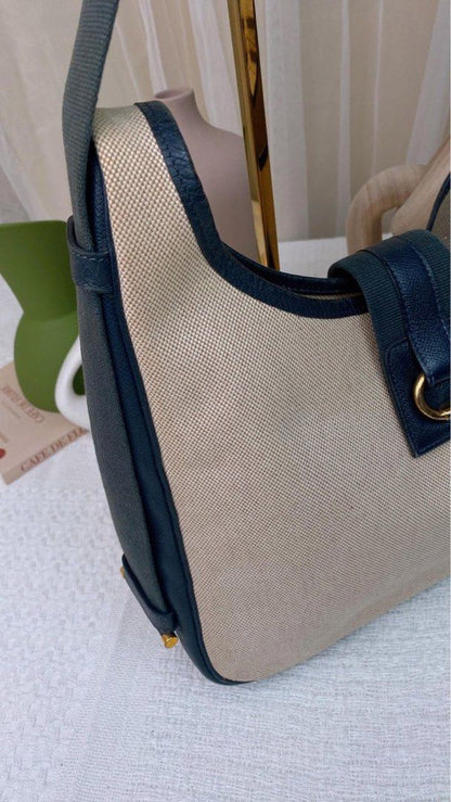 Hermes Blue/Beige Tasko Bag