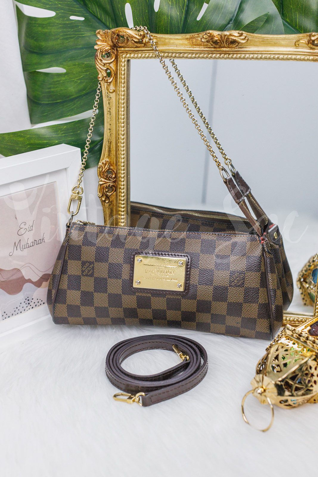 Louis Vuitton - Eva Clutch Strap - Brown Calfskin - GHW