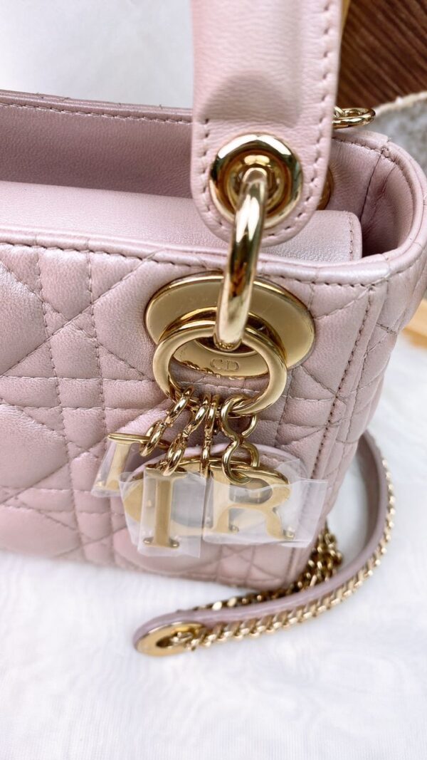 Lady dior store mini pearl pink