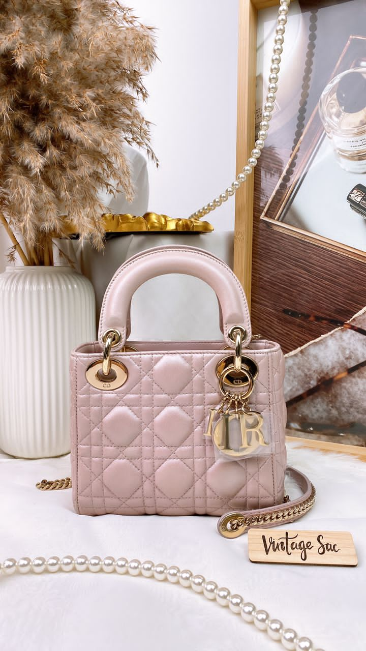 Mini lady 2025 dior lotus pearly